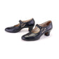 1920s Black Mary Janes with Cutouts UK 6