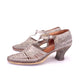 1920s Silver Sandals Metal Braid T Bars UK 3