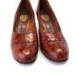 1940s Mid Heel Cognac Pumps by Slade UK 7