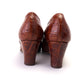 1940s Mid Heel Cognac Pumps by Slade UK 7