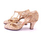 1930s Blush Pink Brocade T Bar Shoes by Sorosis UK 4.5