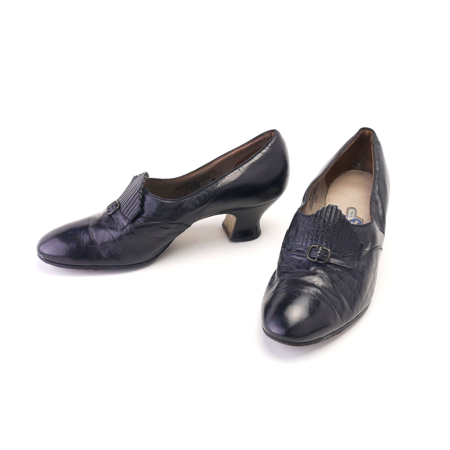 1910s or 20s Navy Pumps by Stead & Simpson UK 3.5