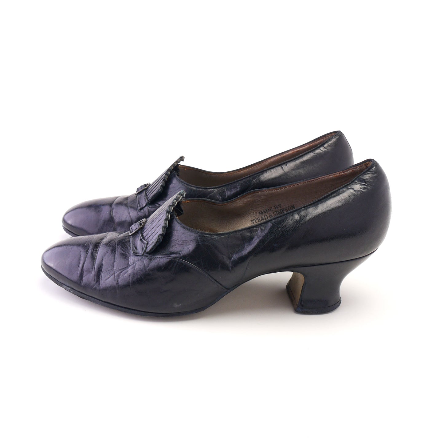 1910s or 20s Navy Pumps by Stead & Simpson UK 3.5