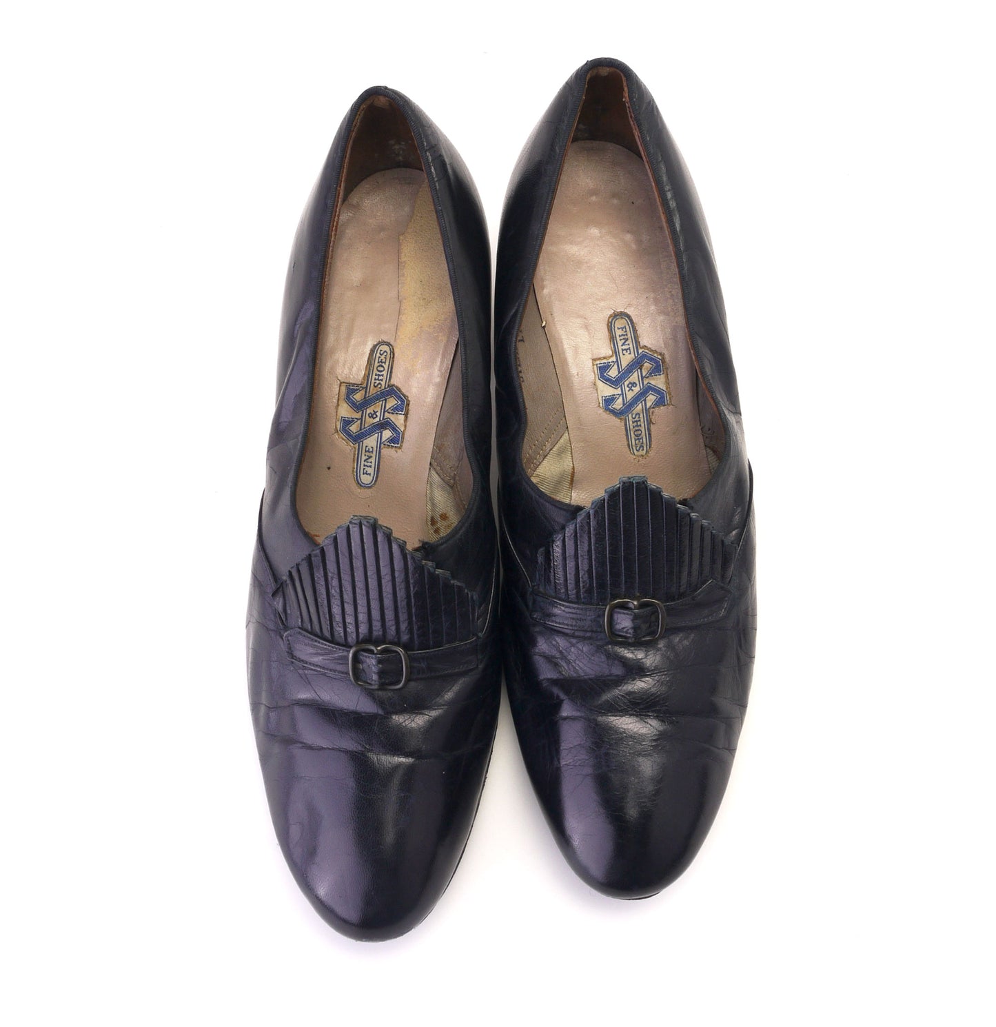 1910s or 20s Navy Pumps by Stead & Simpson UK 3.5