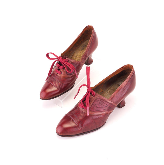 1920s Red Two Tone  Lace Ups by Stiletto UK 4