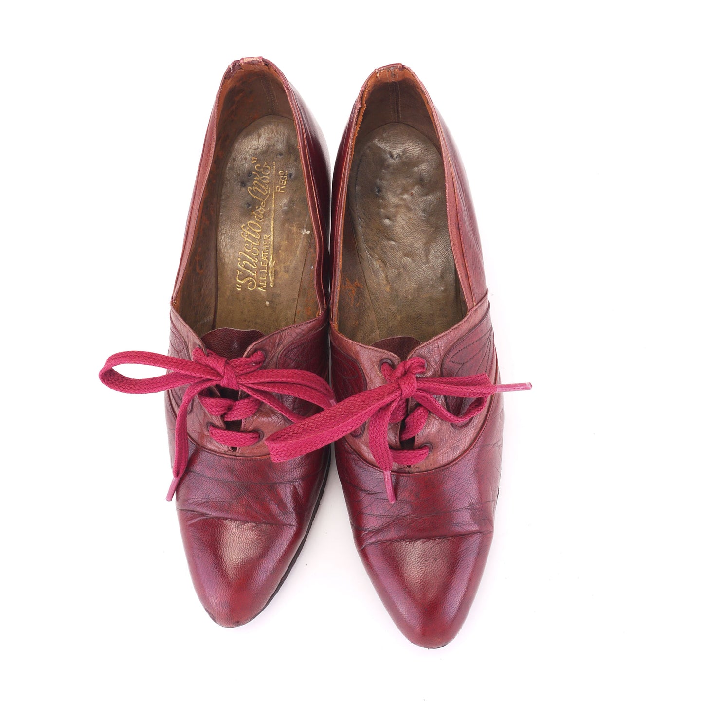 1920s Red Two Tone  Lace Ups by Stiletto UK 4
