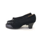 1940s Black Suede Lastex Pumps by Styleez UK 6
