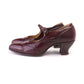 1920s Oxblood Bar Shoes by Swan UK 4.5