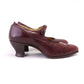 1920s Oxblood Bar Shoes by Swan UK 4.5