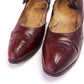 1920s Oxblood Bar Shoes by Swan UK 4.5