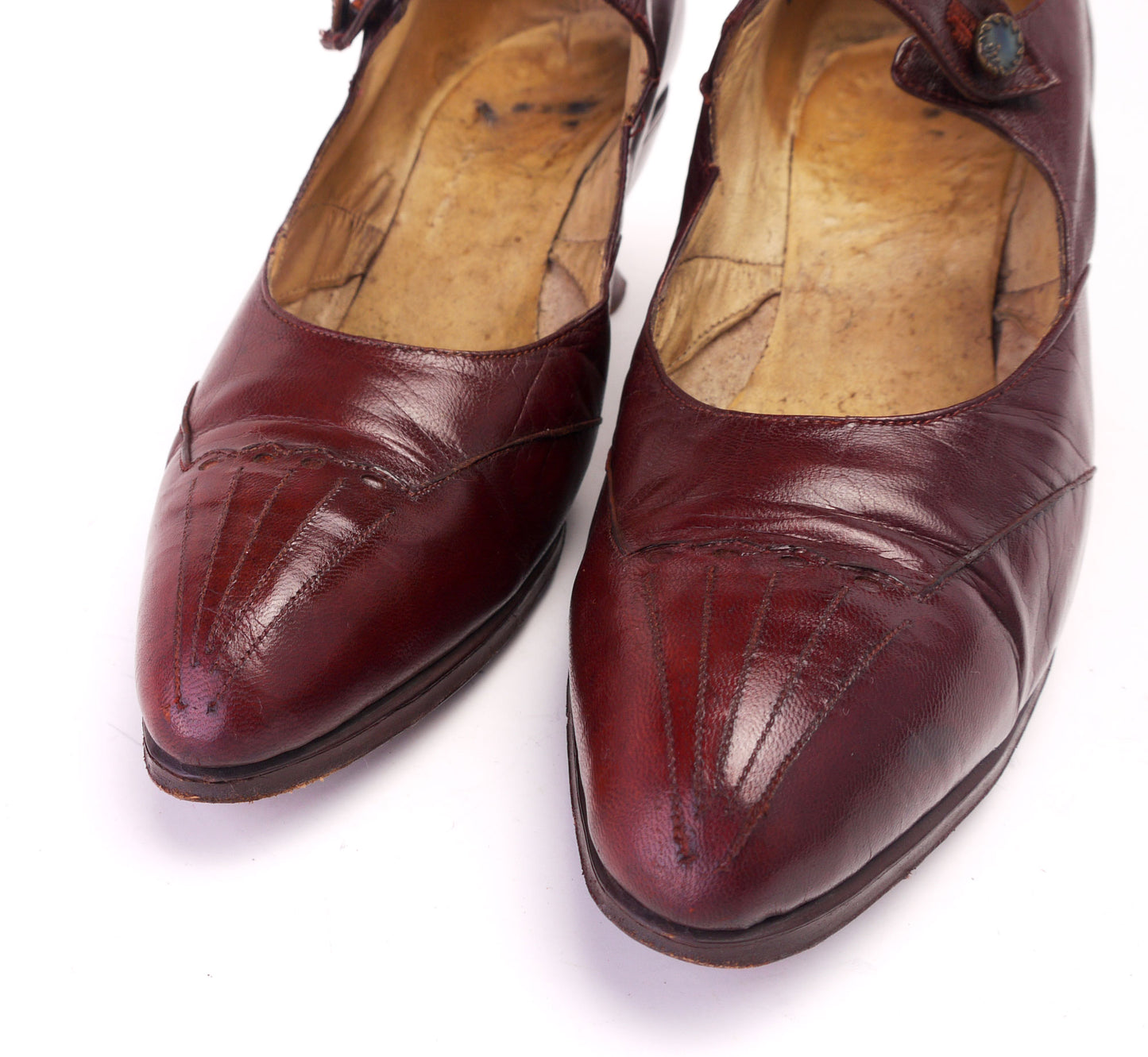 1920s Oxblood Bar Shoes by Swan UK 4.5