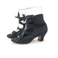 1910s Black Silk Tango Boots UK 2