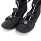 1910s Black Silk Tango Boots UK 2