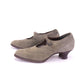 1920s Sage Green Brogued Bar Shoes by Tannar UK 6