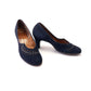 1950s Navy Suede Cocktail Pumps by Troylings UK 4.5