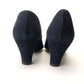 1950s Navy Suede Cocktail Pumps by Troylings UK 4.5