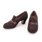 1940s Deadstock CC41 Brown Loafer Heels by Trueform UK 4.5