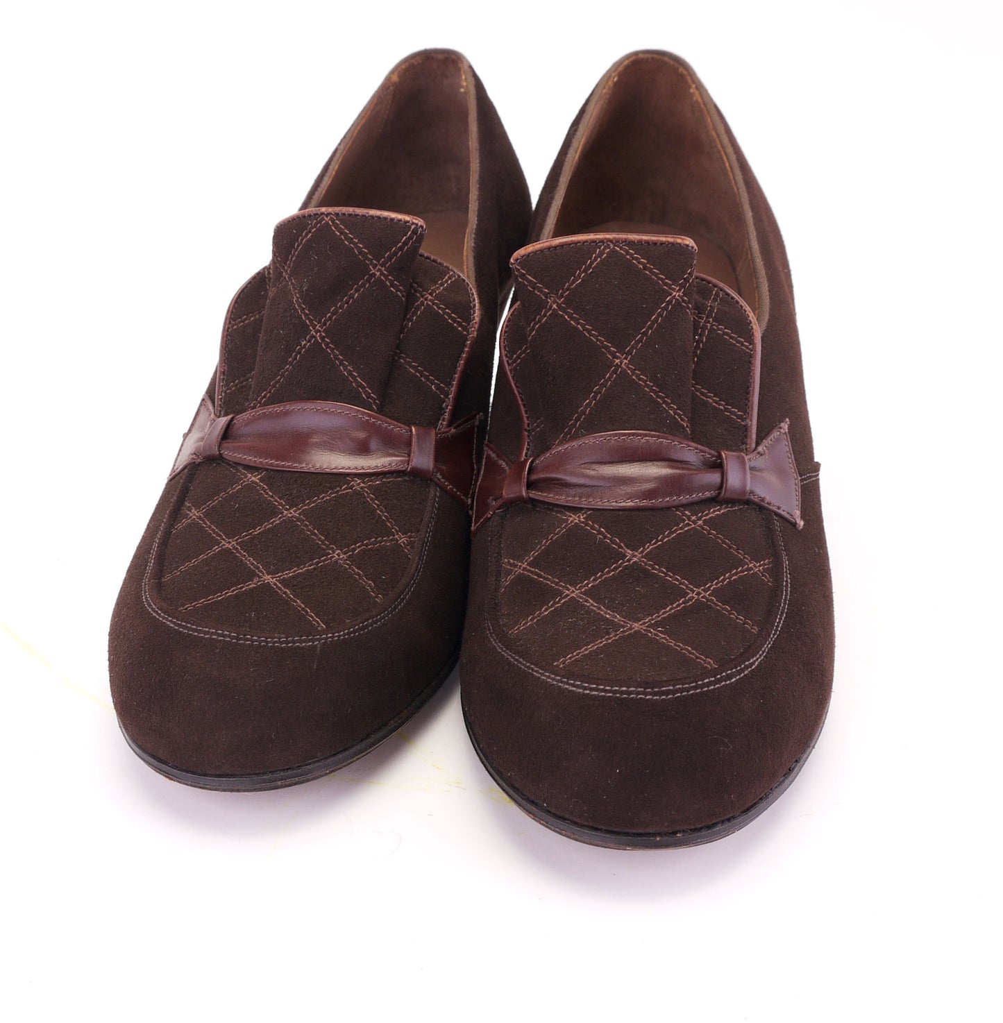 1940s Deadstock CC41 Brown Loafer Heels by Trueform UK 4.5