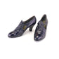 1930s Trueform Navy Pumps w Cutouts UK 6