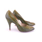 1950s Green Lizard Stiletto Heel Pumps UK 4
