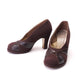 1940s Gabardine & Leather Platform Pumps by Turner UK 3