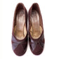 1940s Gabardine & Leather Platform Pumps by Turner UK 3