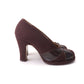 1940s Gabardine & Leather Platform Pumps by Turner UK 3
