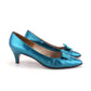 1960s Metallic Turquoise Pumps by Turner UK 4.5