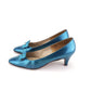 1960s Metallic Turquoise Pumps by Turner UK 4.5