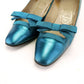 1960s Metallic Turquoise Pumps by Turner UK 4.5