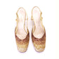 1960s Vernon Humpage Ombre Sequin Slingbacks UK 4.5