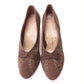 1950s Brown Suede and Lace Pumps by Van Dal UK 4