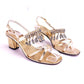 Rhinestone Encrusted 70s Gold Sandals by Vernon Humpage UK 3