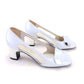 1960s Pale Blue Pumps W Mirror Heel Vernon Humpage UK 2.5