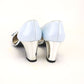 1960s Pale Blue Pumps W Mirror Heel Vernon Humpage UK 2.5