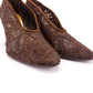 1990s Yantorny Style Brown Lace Pumps UK 3.5