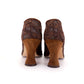 1990s Yantorny Style Brown Lace Pumps UK 3.5
