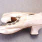 Edwardian White Silk Bar Shoes w Silver Beading UK 6