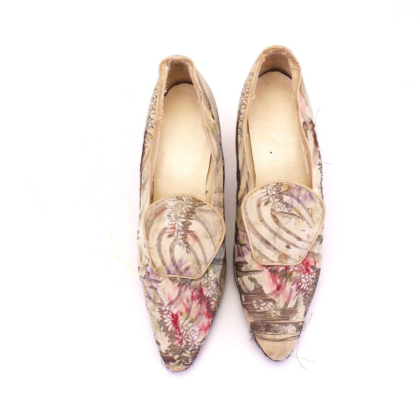 Victorian Metallic Floral Brocade Pumps UK 4.5