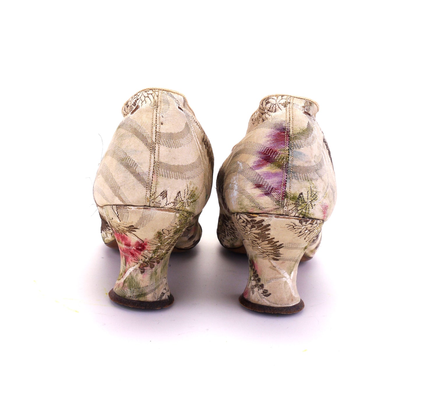 Victorian Metallic Floral Brocade Pumps UK 4.5