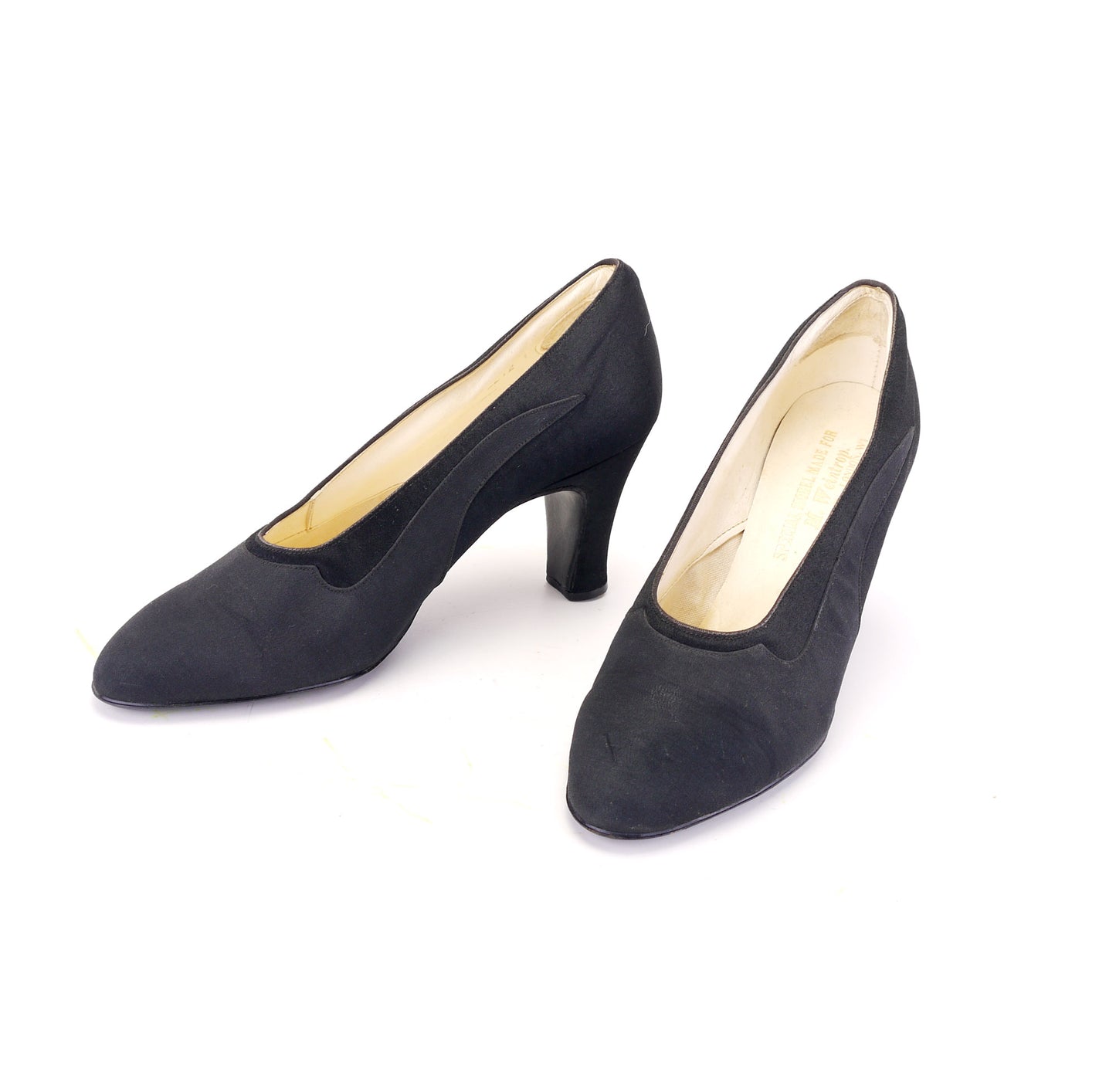 1930s Black on Black Evening Pumps by Weintrop UK 2