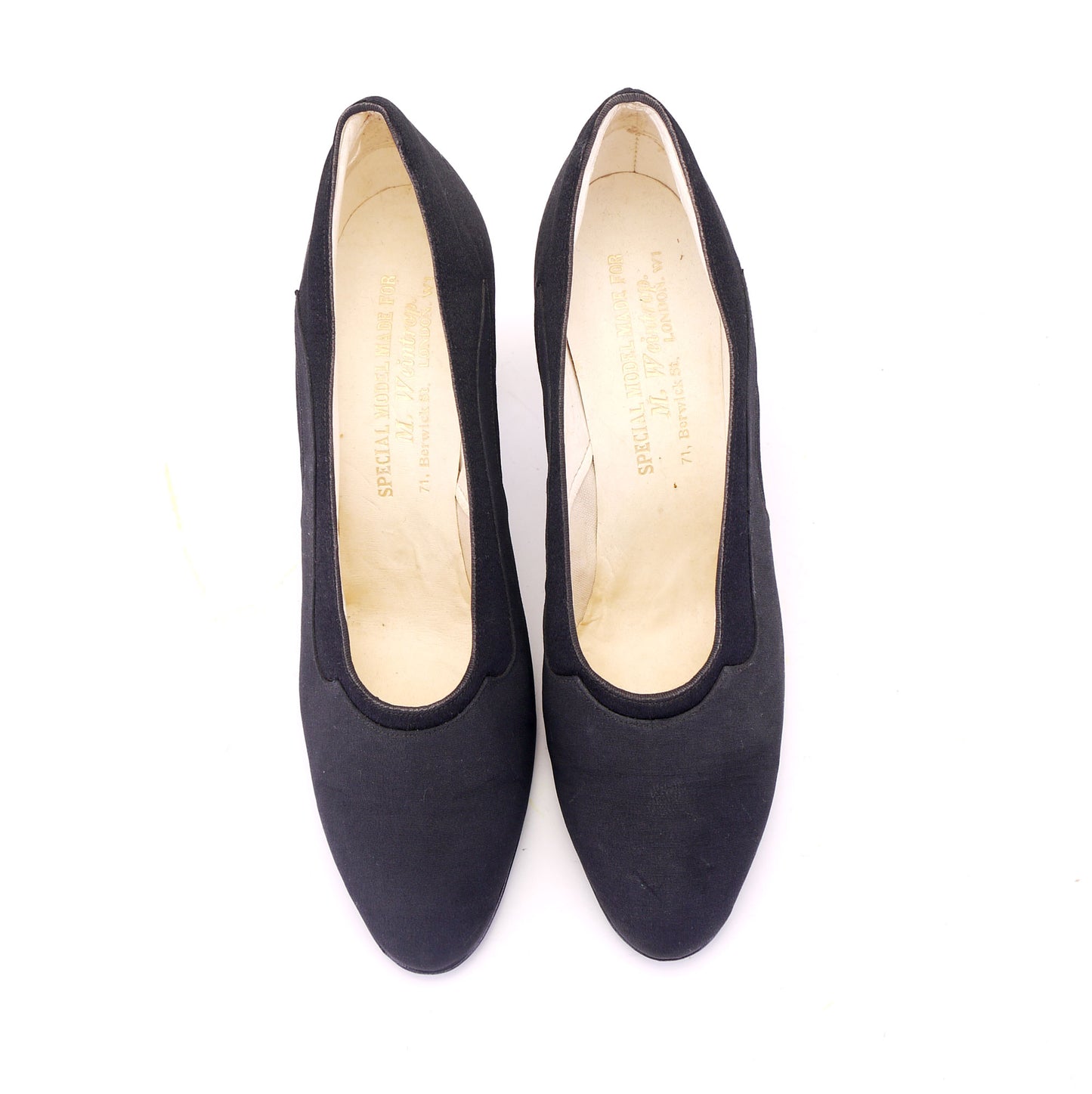 1930s Black on Black Evening Pumps by Weintrop UK 2