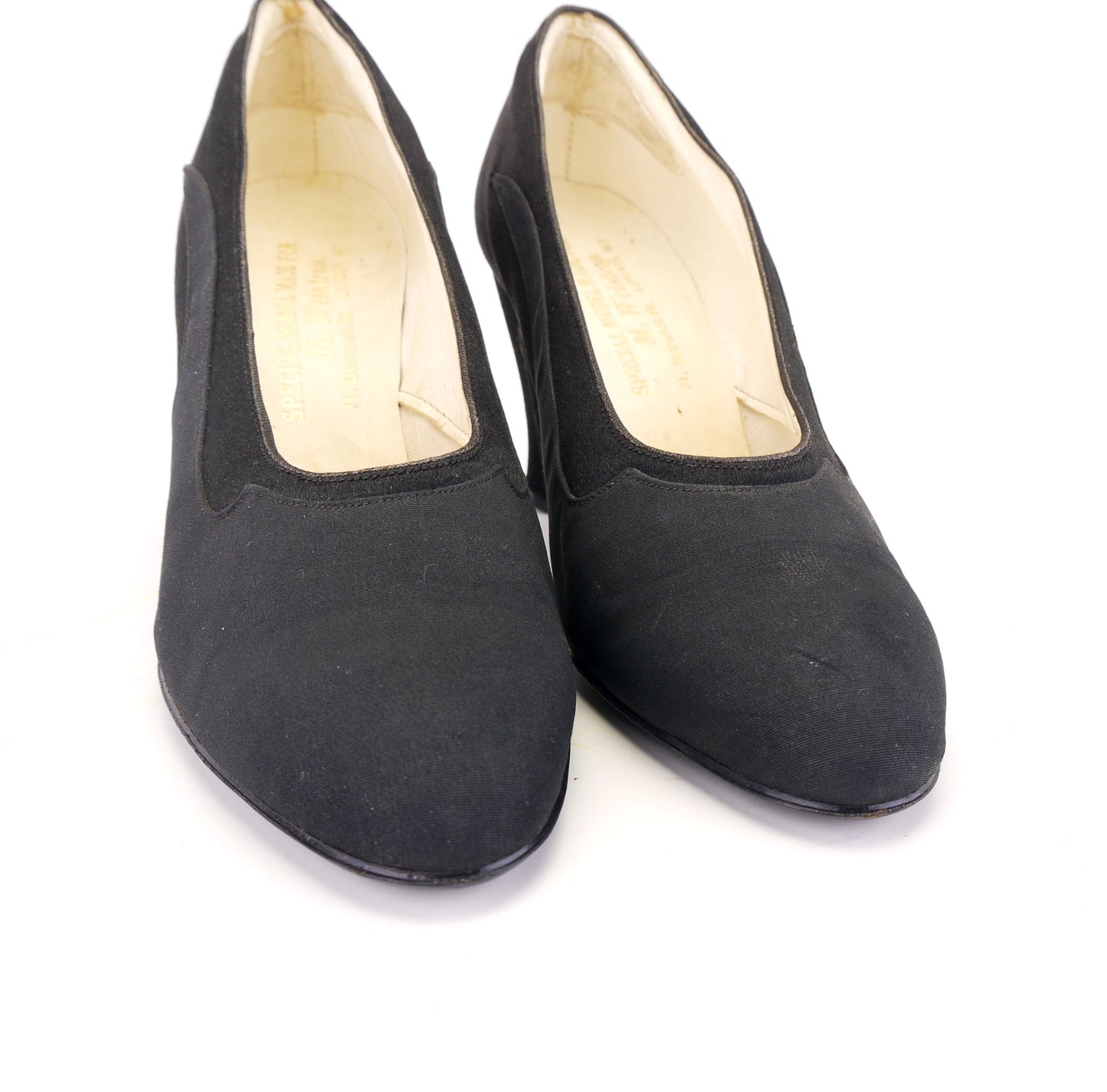 1930s Black on Black Evening Pumps by Weintrop UK 2