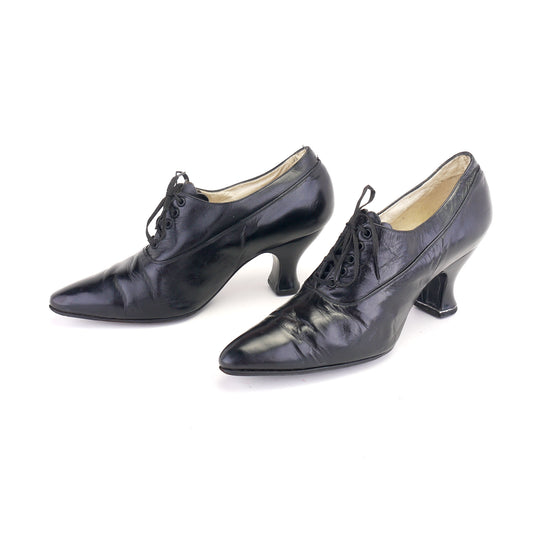 1910s Smart Black Oxfords by Williams of Melbourne