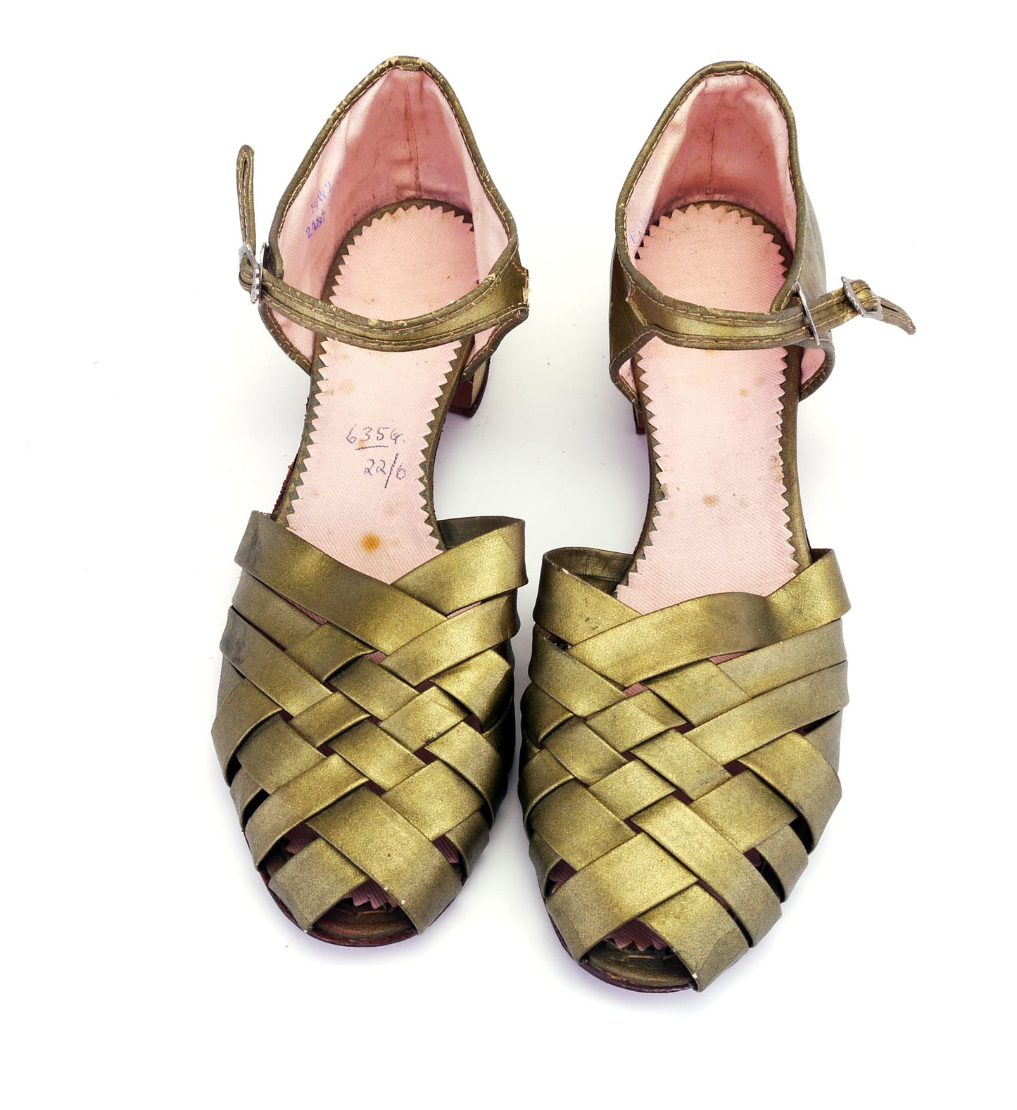 1940s CC41 Olive Green Dancing Sandals Wartime