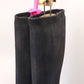 Slate Blue Stretch Suede 1970s Knee Boots by Ferragamo UK 4.5
