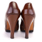 1970s Brown Patent & Snake Pumps by Gina UK 4.5