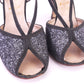 1950s Holmes Glitter Evening Sandals UK 3