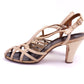 1940s 50s Beige Strappy Sandals by Holmes UK 3.5