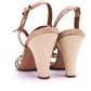 1940s 50s Beige Strappy Sandals by Holmes UK 3.5